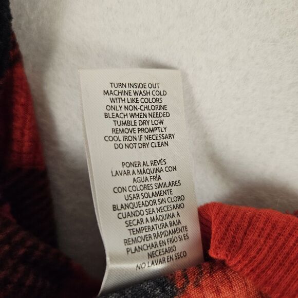 Eddie Bauer Dog Holiday Red Plaid Flannel Sweater LARGE Christmas Winter Picture - Picture 8 of 10